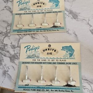 Pedigo's Uprite Jig 8 Lures Total New In Package Vintage